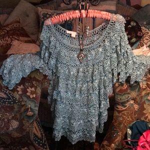 Boston proper crochet tunic m/l